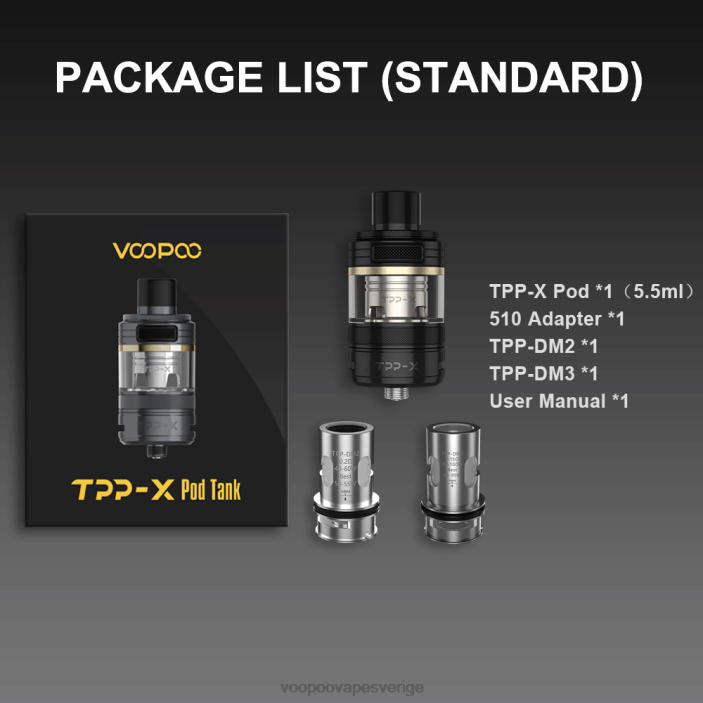 VOOPOO TPP X pod tank - VOOPOO Vape Manual regnbåge B46V514