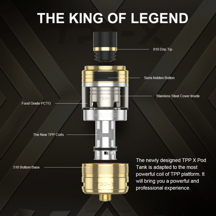 VOOPOO TPP X pod tank - VOOPOO Vape Manual regnbåge B46V514
