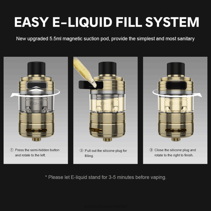 VOOPOO TPP X pod tank - VOOPOO Vape Manual regnbåge B46V514