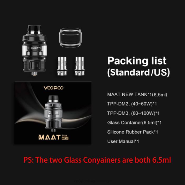 VOOPOO MAAT tank ny - VOOPOO Sverige svart B46V511