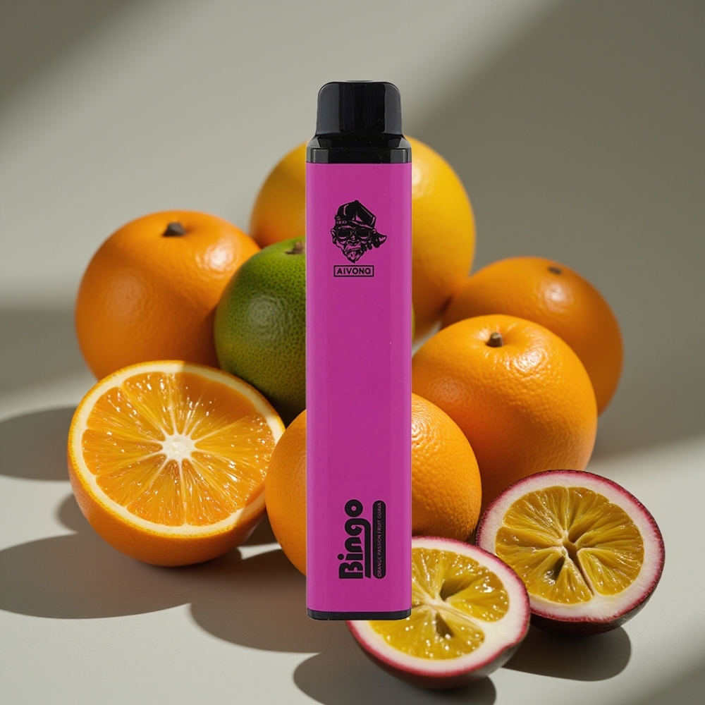Aivono AIM BINGO 4000 Puffs Apelsin Passionfrukt Guava 10mL 1000mAh