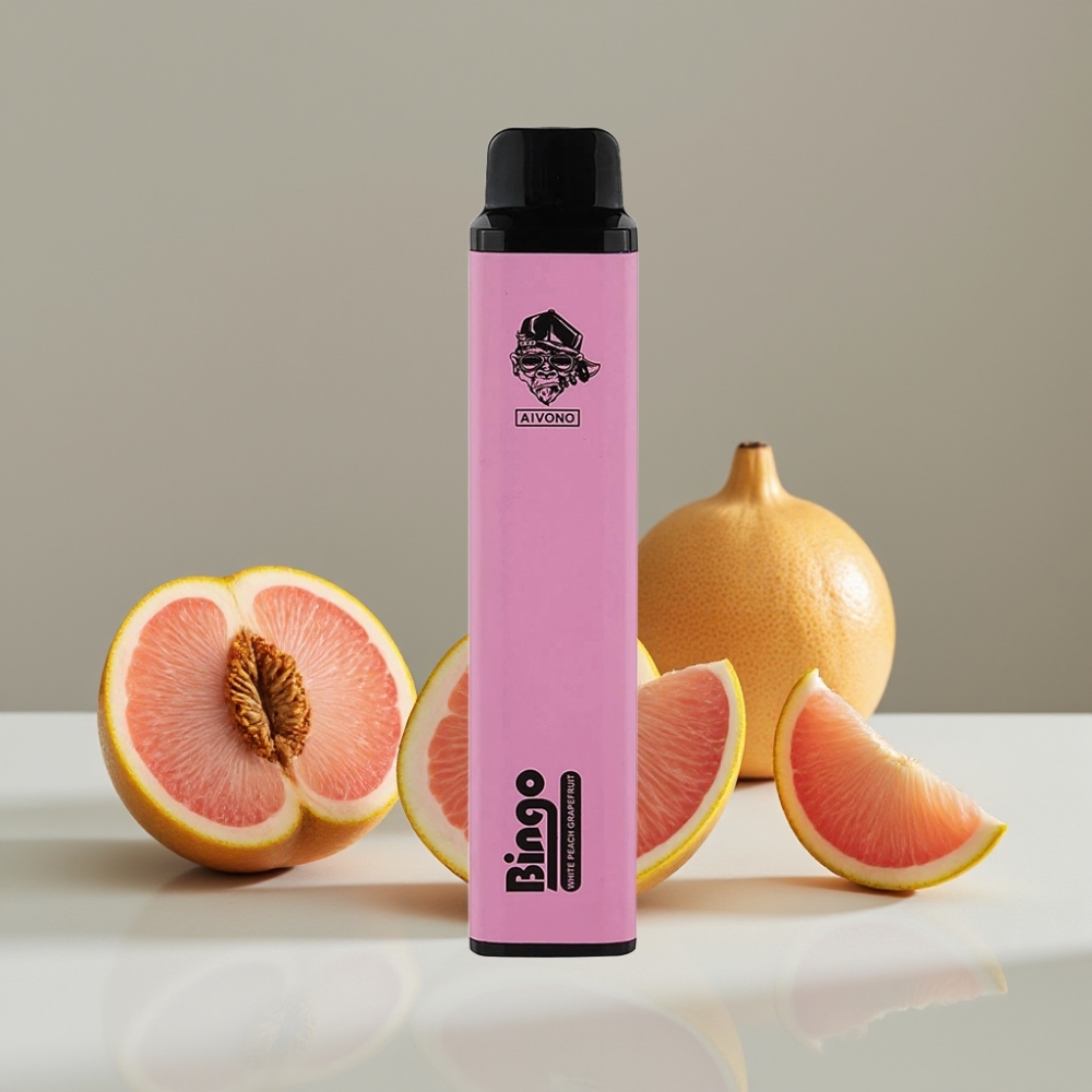 Aivono AIM BINGO 4000 Puffs Vit Persika Grapefrukt – 10mL, 1000mAh, 5% Nikotin