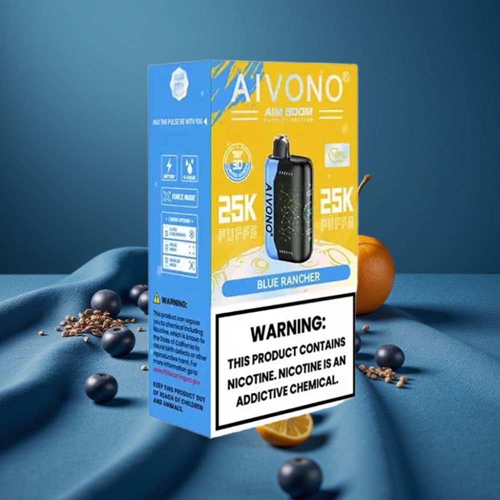 Aivono AIM BOOM 25000 Puffs Blå Rancher 0%-5% Nikotin 28ml 650mAh