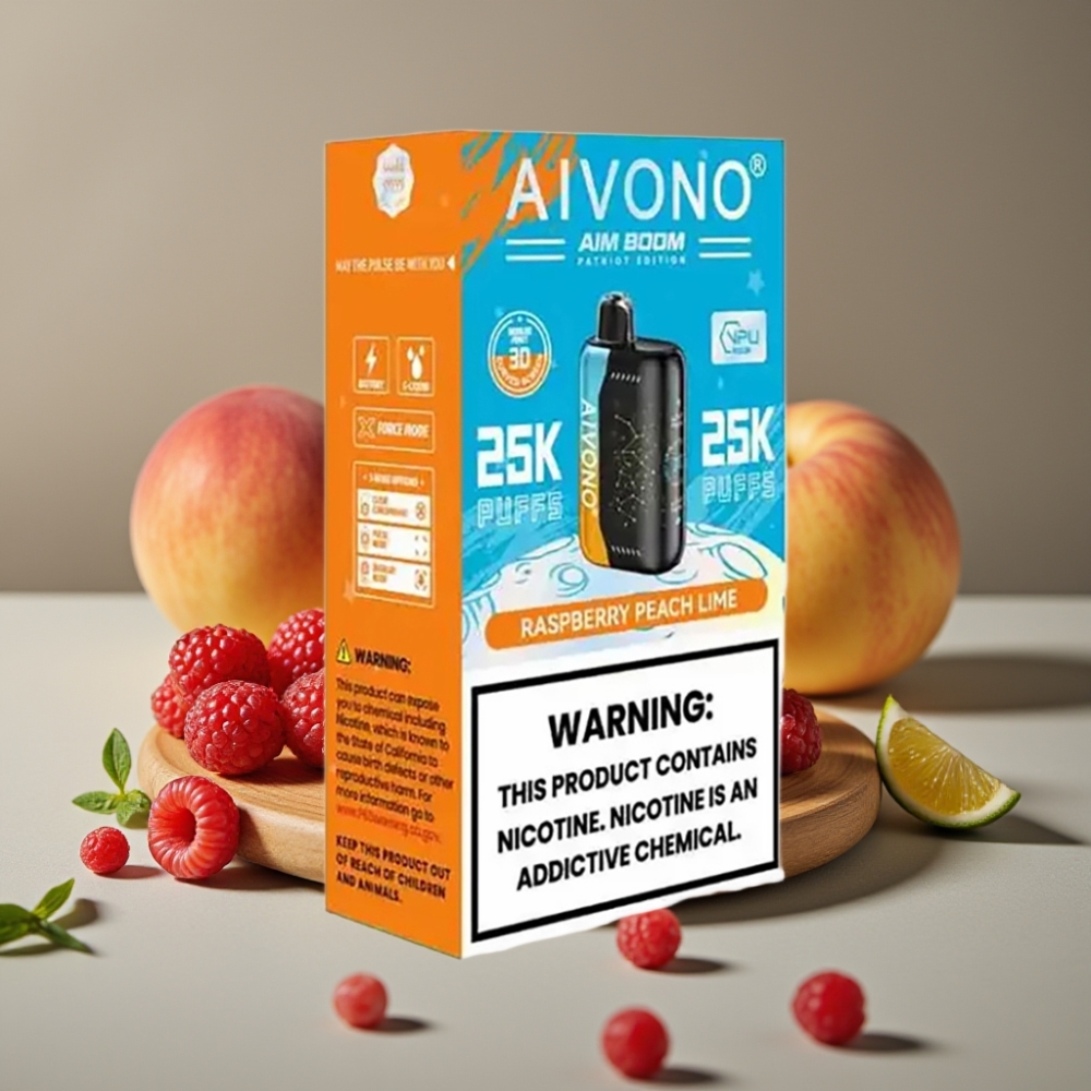 Aivono AIM BOOM 25000 Puffs Hallon Persika Lime 0%-5% 28ml 650mAh