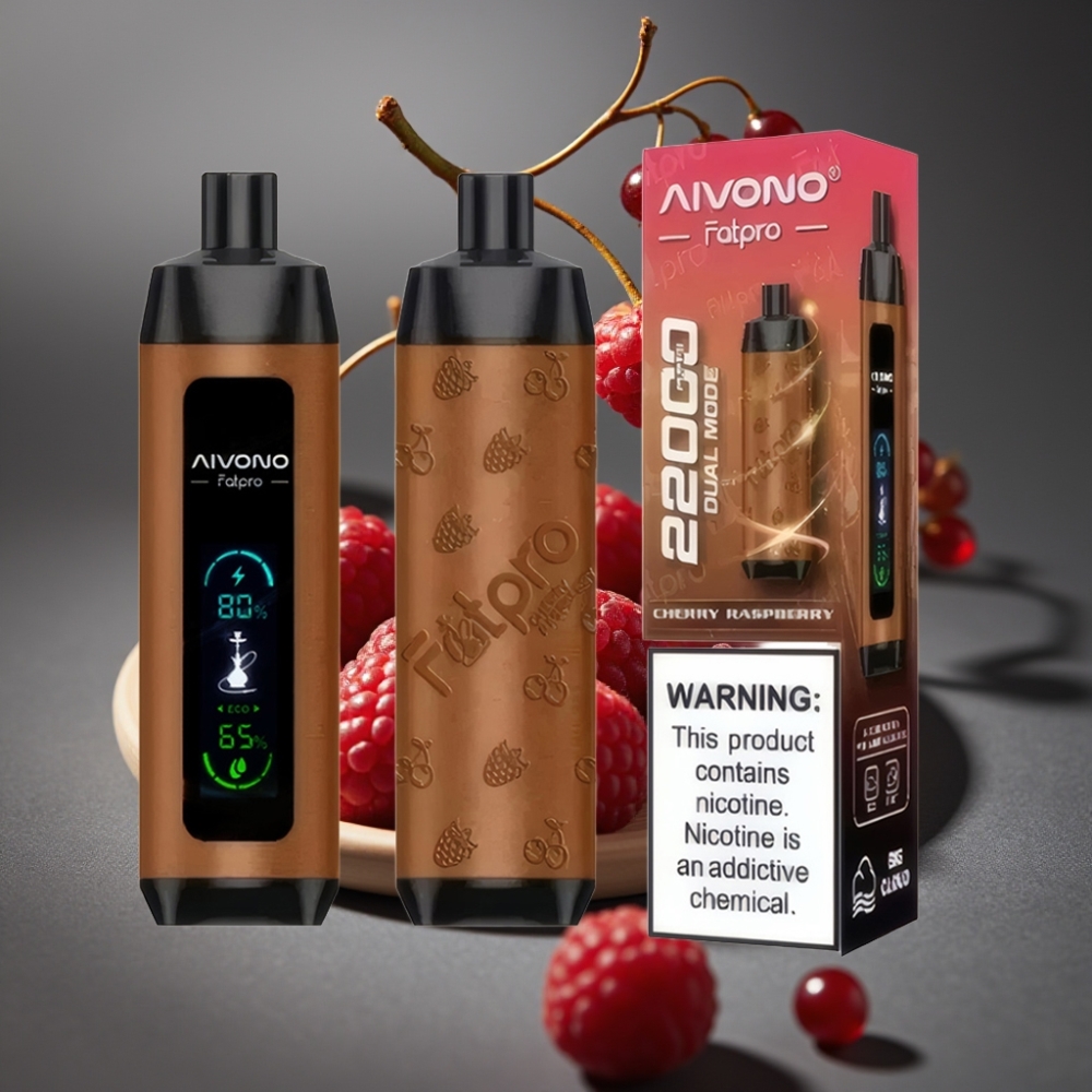 Aivono AIM FATPRO 22000 Puffs Körsbär Hallon 28ml 600mAh 0,6 ohm
