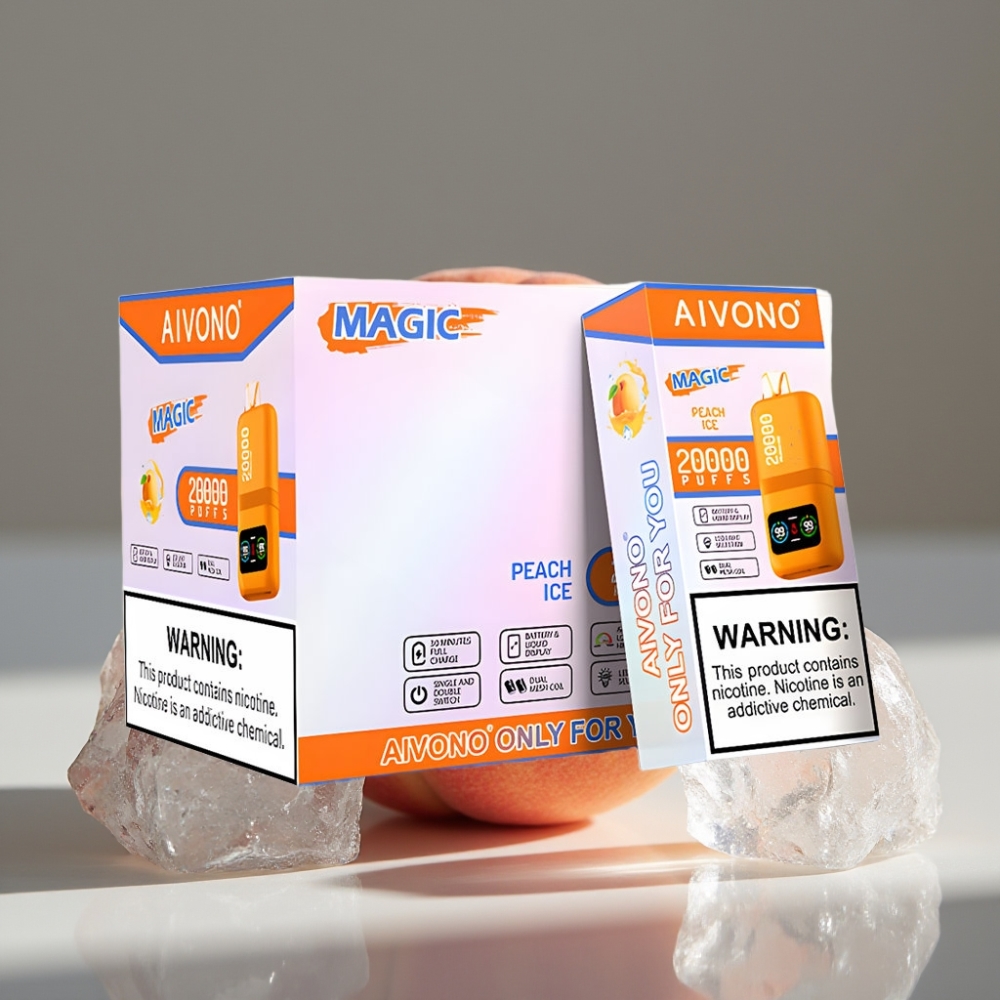 Aivono AIM MAGIC 20000 Puffs Persika Is 20k Puffs 26ml Typ-C LCD