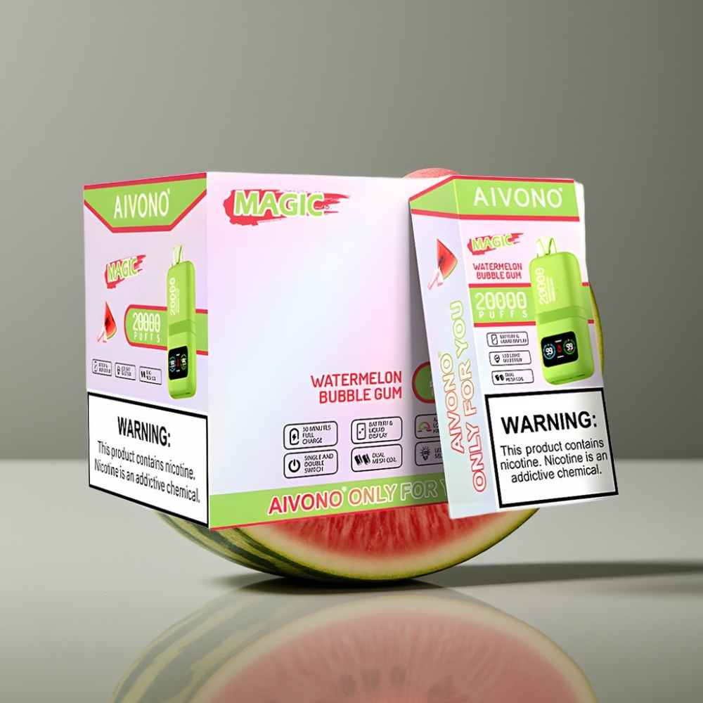 Aivono AIM MAGIC 20000 Puffs Vattenmelon Tuggummi 20K Puffs 26ml Typ-C