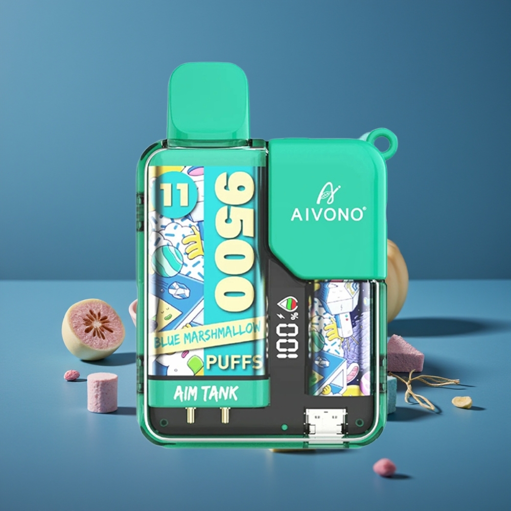 Aivono AIM-TANK 9500 Puffs Blå Marshmallow 18ml 650mAh LCD
