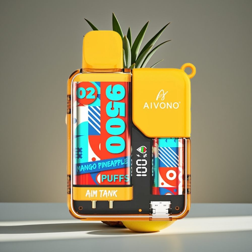 Aivono AIM-TANK 9500 Puffs Mango Ananas 18ml 650mAh LCD vape supplier Sweden