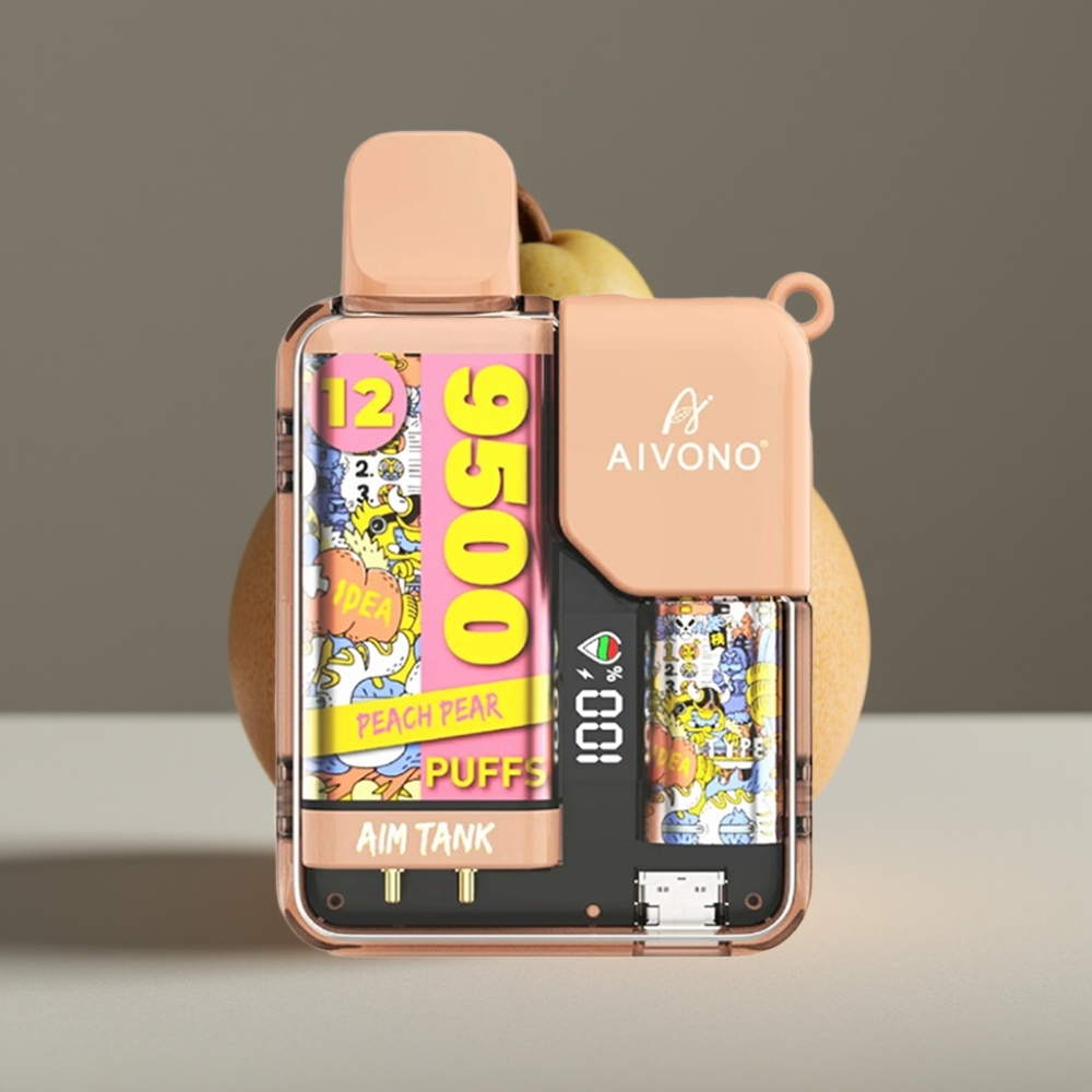 Aivono AIM-TANK 9500 Puffs Persika Päron 18ml 650mAh LCD 1.2ohm