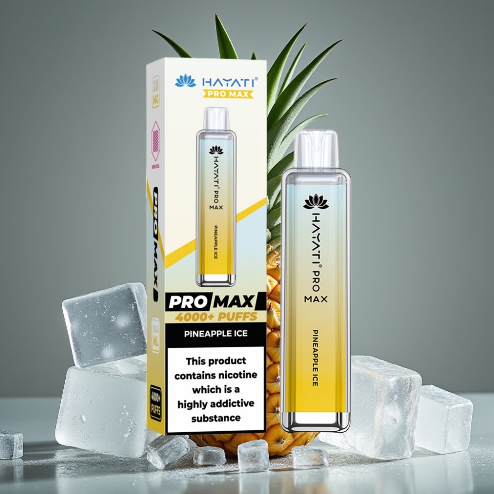 Hayati Pro Max 4000 Puffs Engångsvape Ananas Is, 1400mAh, 2ml/10ml, 5% Nikotin