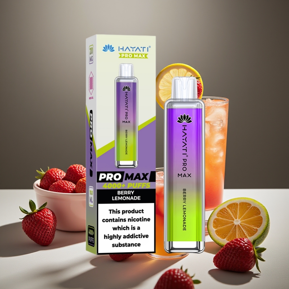 Hayati Pro Max 4000 Puffs Engångsvape Bär Lemonad, 1400mAh, 2ml/10ml
