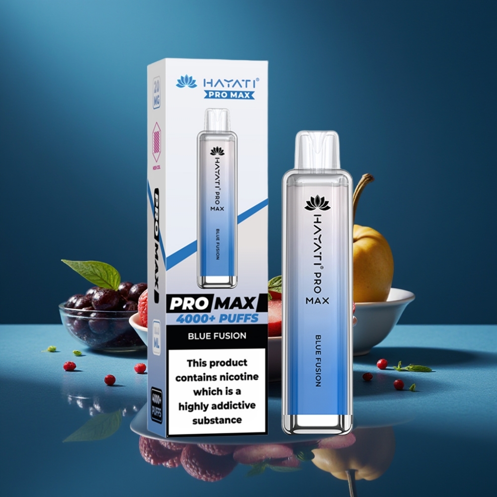 Hayati Pro Max 4000 Puffs Engångsvape Blå Fusion • 2/5% Nikotin • 1400mAh • 2ml/10ml