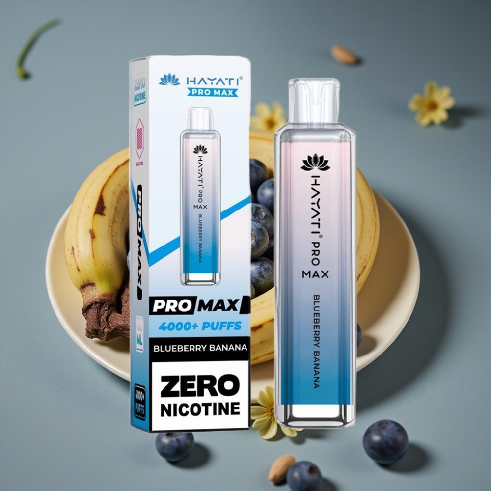 Hayati Pro Max 4000 Puffs Engångsvape Blåbär Banan 2ml/10ml, 1400mAh, 1.1 Ohm