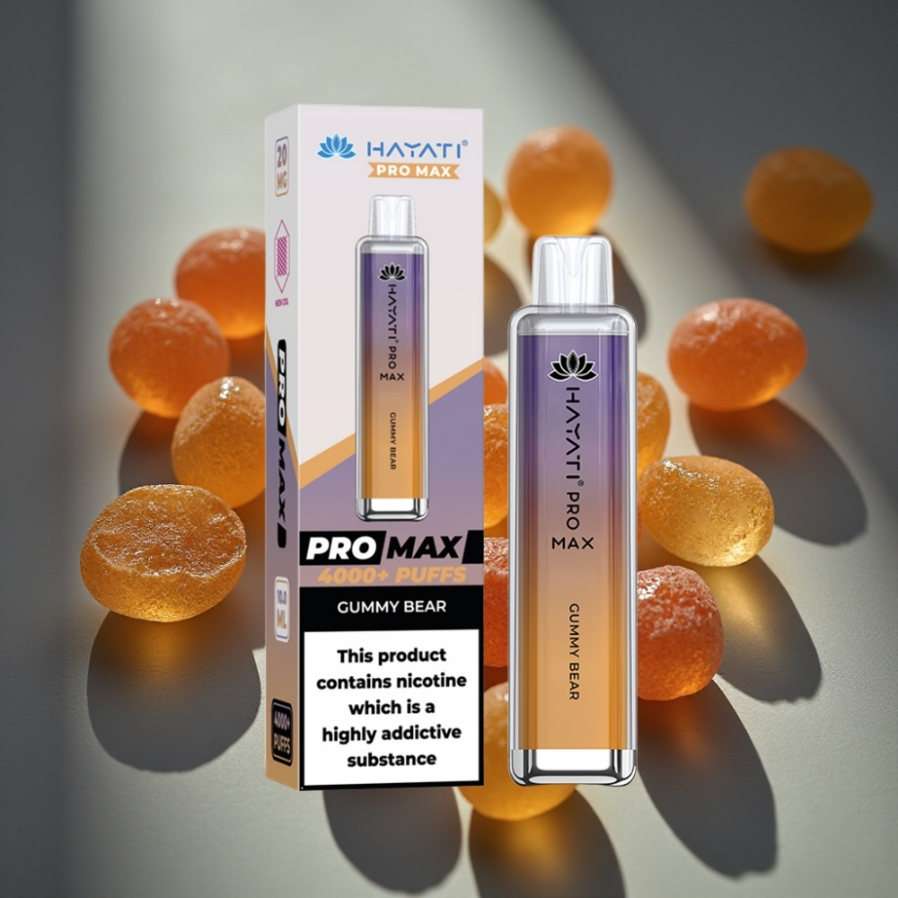 Hayati Pro Max 4000 Puffs Engångsvape Godisbjörn, 2ml/10ml, 1400mAh, 2%/5% Nikotin