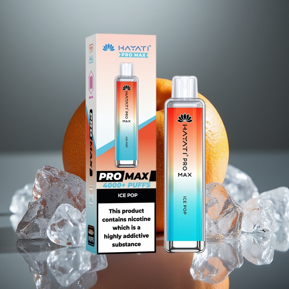 Hayati Pro Max 4000 Puffs Engångsvape Iskall Pop 2ml/10ml 1400mAh
