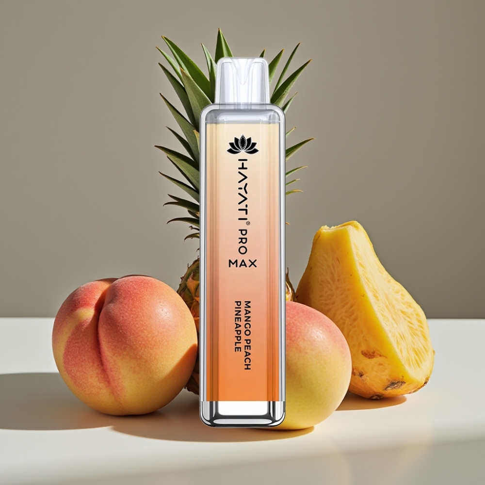 Hayati Pro Max 4000 Puffs Engångsvape Mango Persika Ananas, 2ml/10ml, 1400mAh, 2%/5% Nikotin