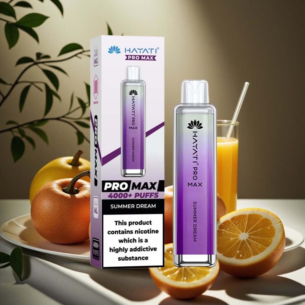 Hayati Pro Max 4000 Puffs Engångsvape SommarDröm, 1400mAh, 2ml/10ml, 5% Nikotin