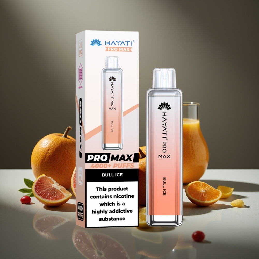 Hayati Pro Max 4000 Puffs Engångsvape Tjur Is – 1400mAh, 2ml/10ml, 1.1 Ohm Mesh