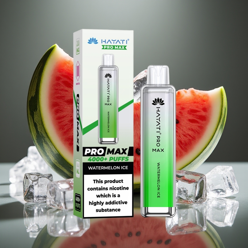 Hayati Pro Max 4000 Puffs Engångsvape Vattenmelon Is, 2ml/10ml, 1400mAh, 2%/5% Nikotin