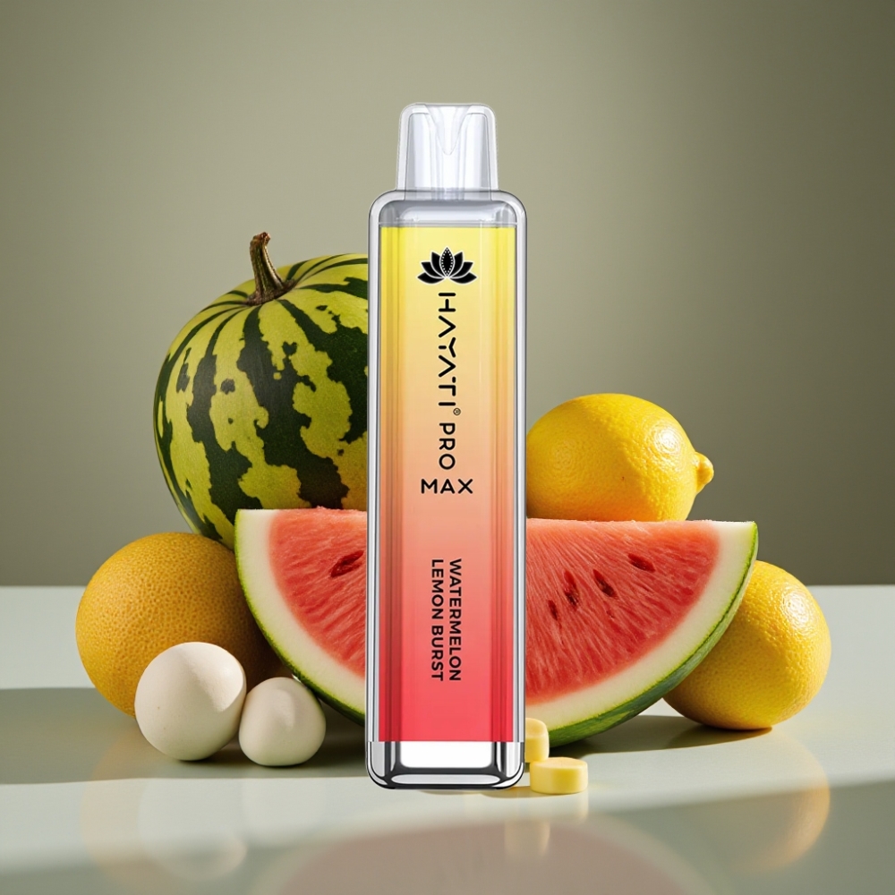 Hayati Pro Max Engångs Vape 4000 puffar Vattenmelon Citron Smak, 2ml/10ml, 1400mAh