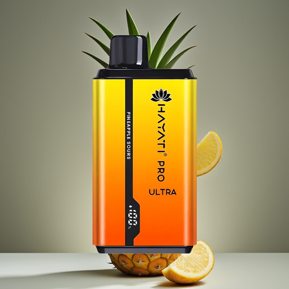 Hayati Pro Ultra 15000 Puffs Ananas Sur 15000+ puffar, 2×12ml, 2% nikotin