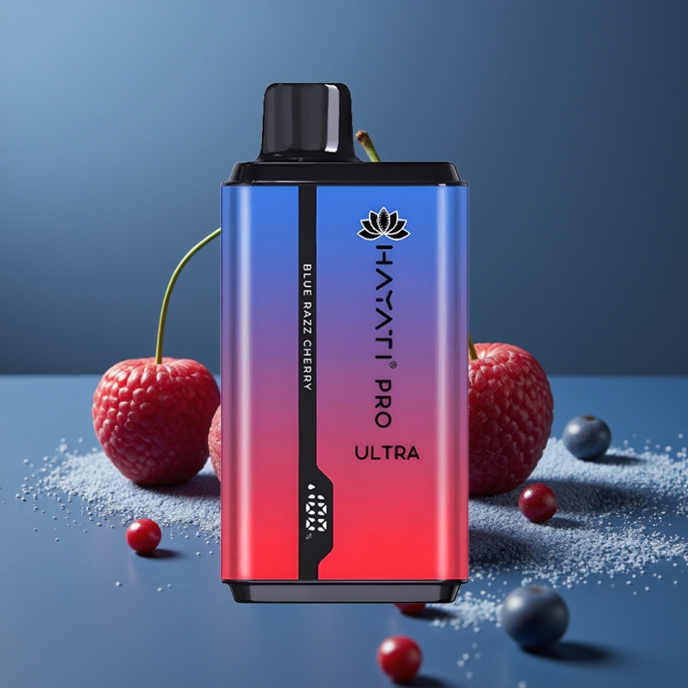Hayati Pro Ultra 15000 Puffs Blå Hallon Körsbär 15000+ puffar 2×12ml 2%