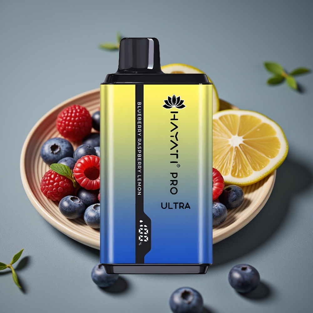 Hayati Pro Ultra 15000 Puffs Blåbär Hallon Citron 15000+ puffar 2×12ml 2%
