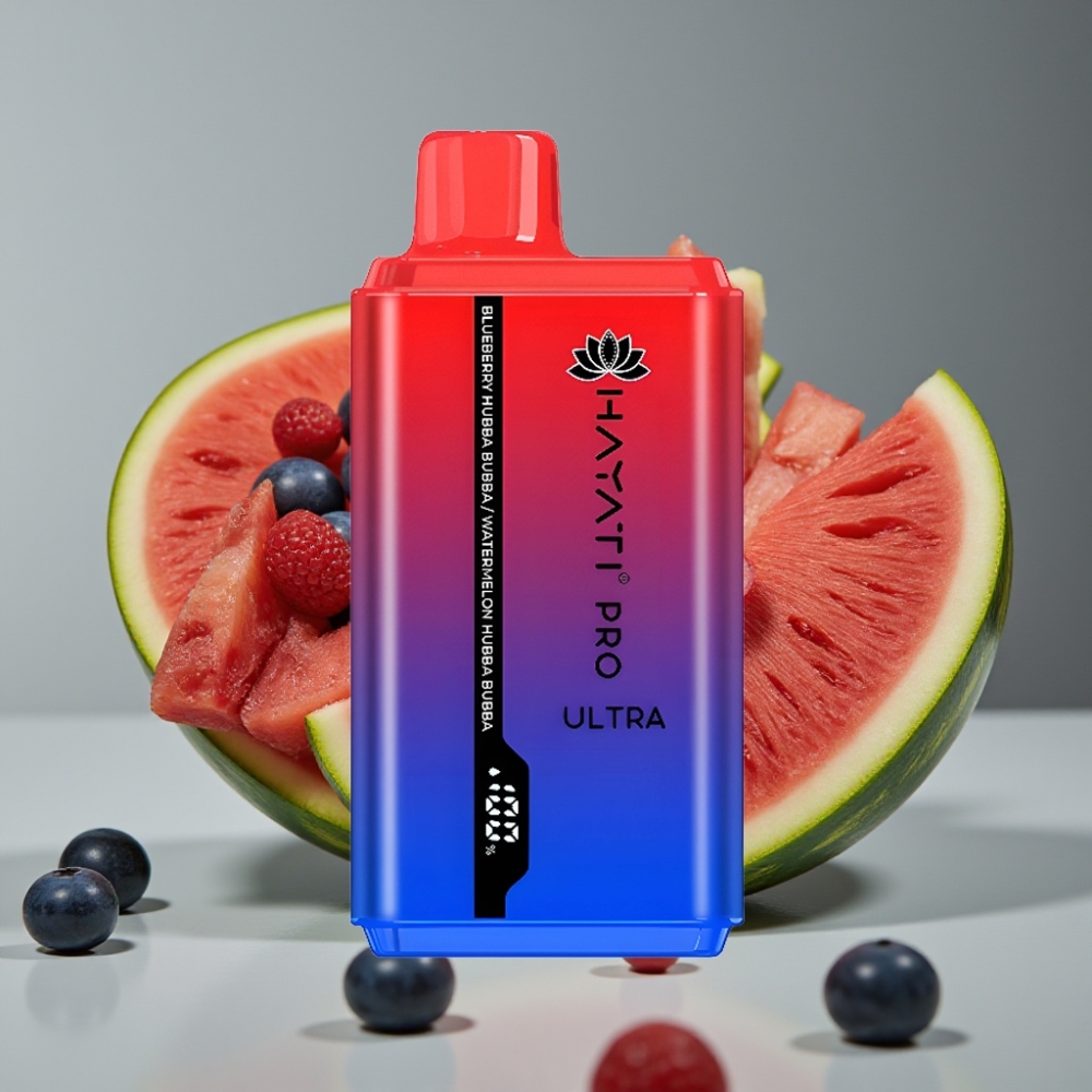 Hayati Pro Ultra 15000 Puffs Blåbär Hubba Bubba Vattenmelon Hubba Bubba 15000+ puffar 2×12ml 2%