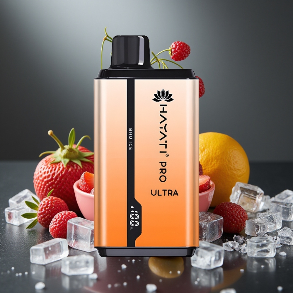 Hayati Pro Ultra 15000 Puffs Bru Is 2×12ml 2% 49 smaker vape supplier Sweden