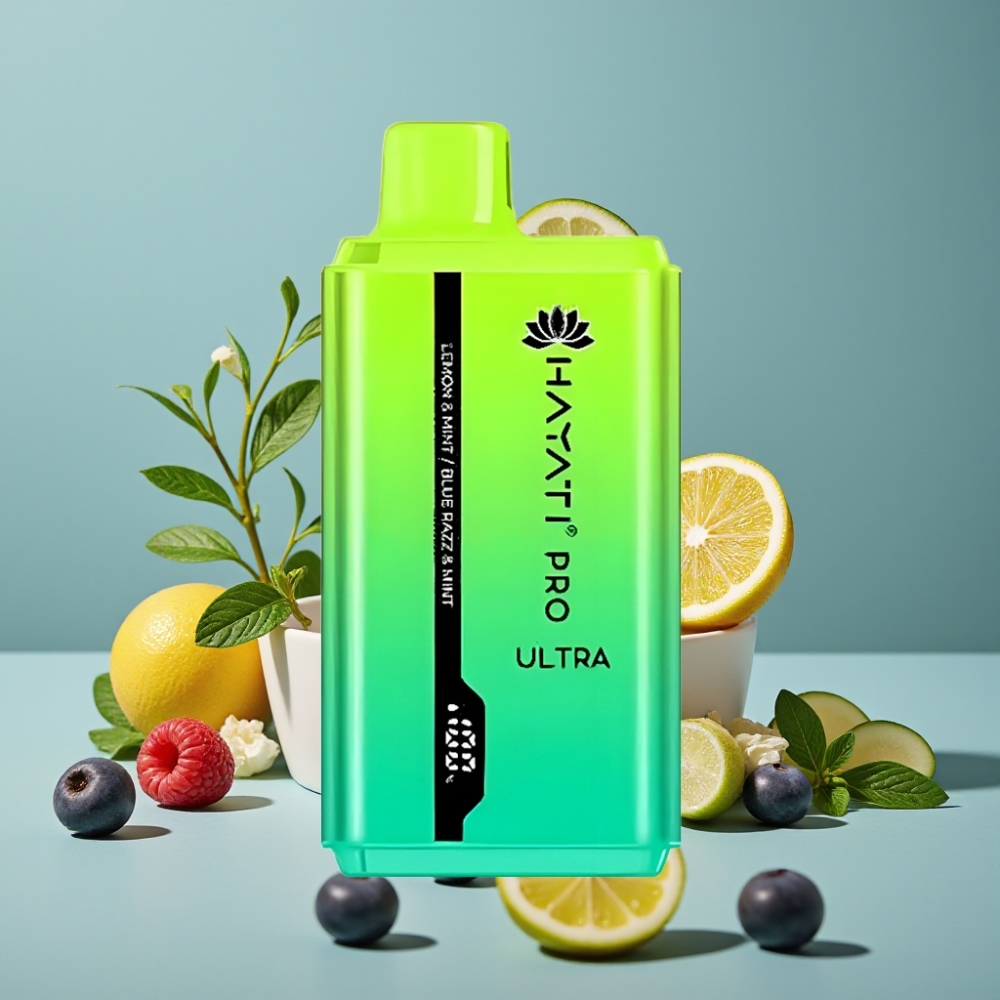Hayati Pro Ultra 15000 Puffs Citron & Mint Blå Razz & Mint 15000+ puffar 2×12ml 2%