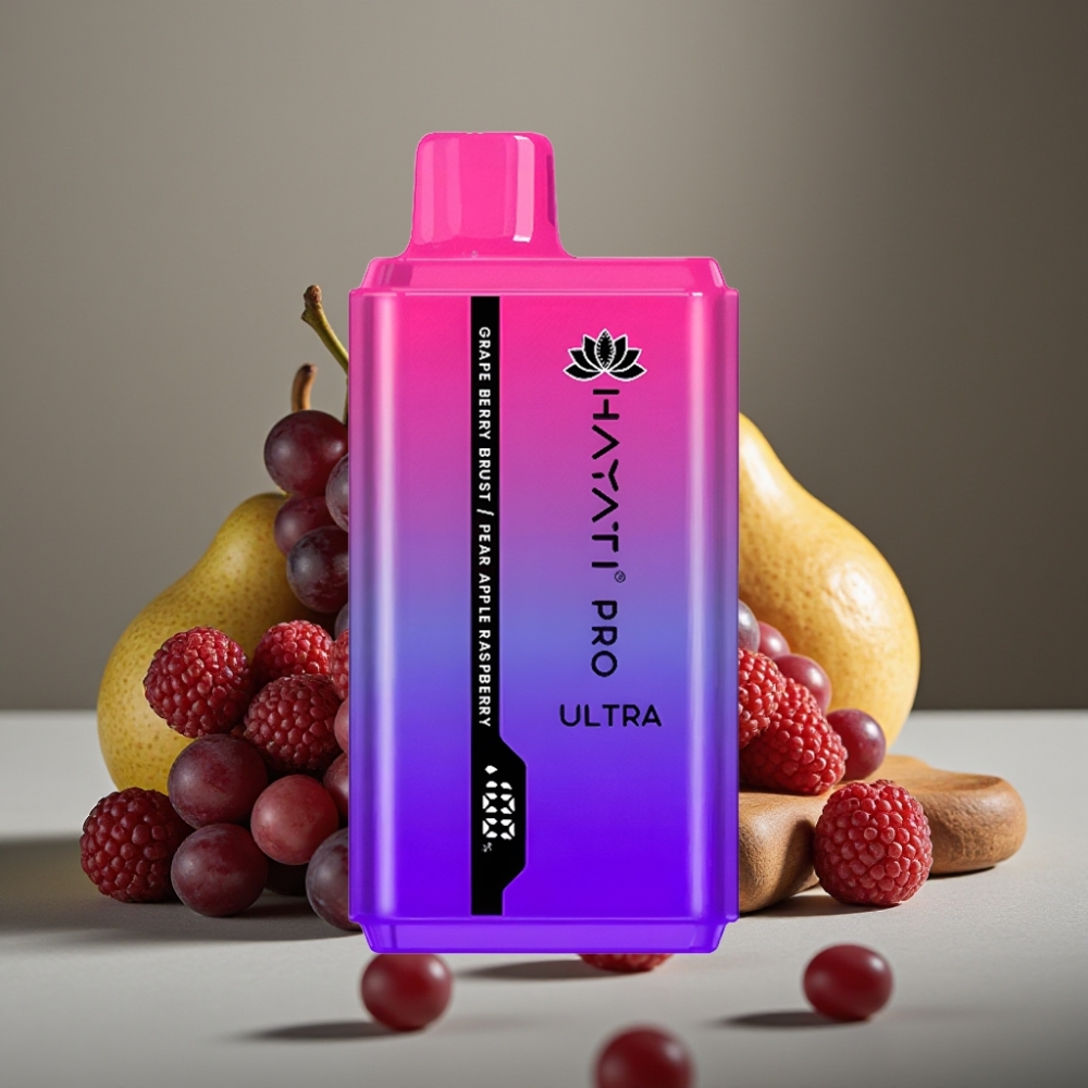 Hayati Pro Ultra 15000 Puffs Druva Bär Explosion Päron Äpple Hallon 15000+ puffar 2×12ml 2%