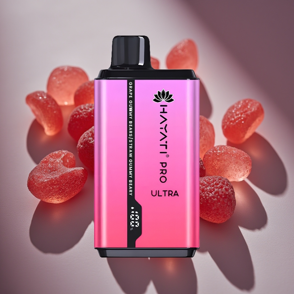 Hayati Pro Ultra 15000 Puffs Druvgummi Jordgubbgummi 15000+ puffar 2×12ml 2%