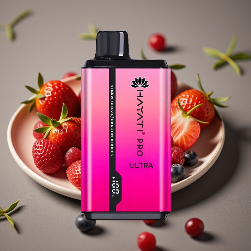 Hayati Pro Ultra 15000 Puffs Jordgubb Guava Dragonbär 15000+ puffar 2×12ml 2%