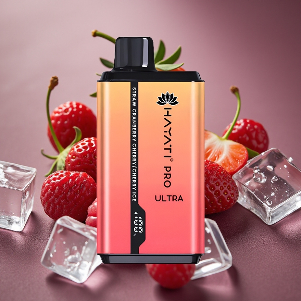 Hayati Pro Ultra 15000 Puffs Jordgubb Tranbär Körsbär Körsbärsglass 15000+ puffar 24ml 2%