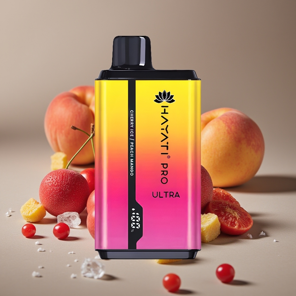 Hayati Pro Ultra 15000 Puffs Körsbär Is Peach Mango 2×12ml 2% 49 smaker