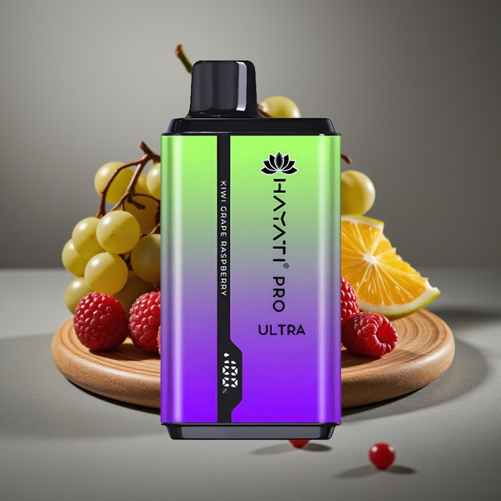 Hayati Pro Ultra 15000 Puffs Kiwi Vindruvor Hallon 15000+ puffar 2×12ml 2%