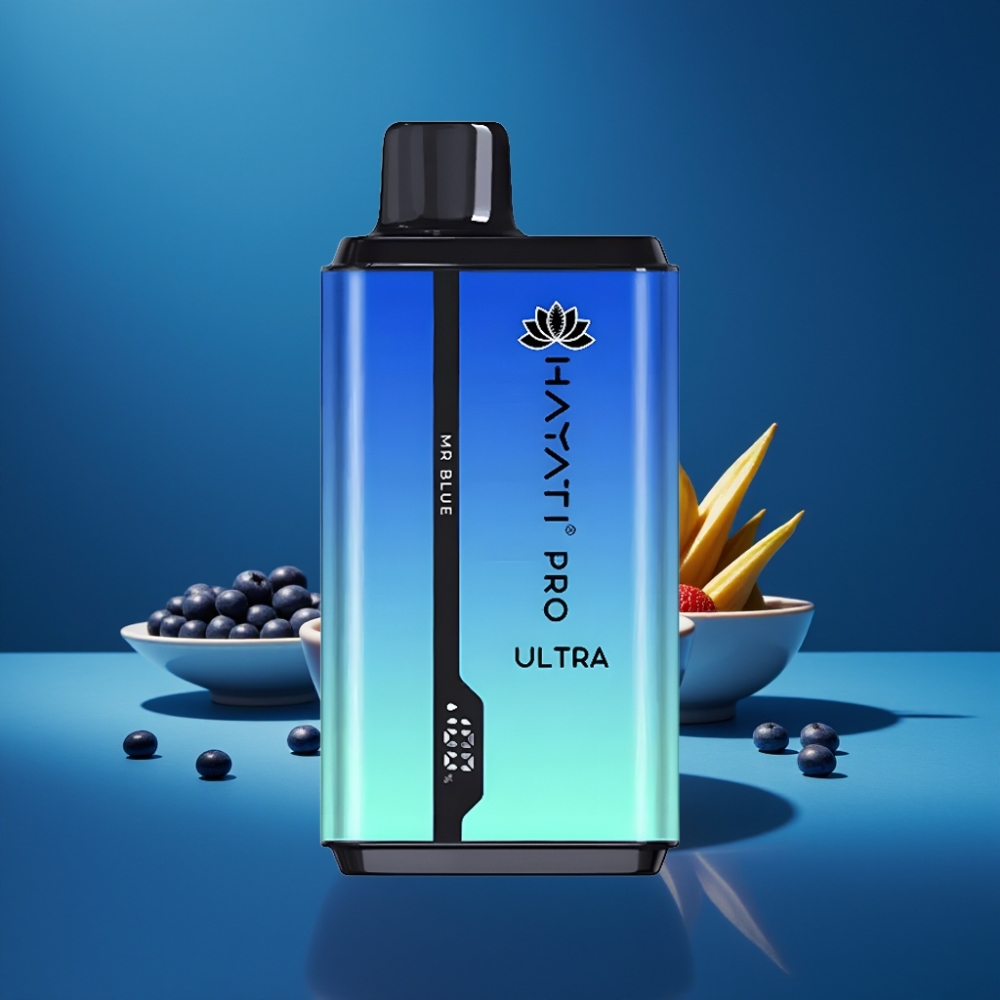 Hayati Pro Ultra 15000 Puffs Mr Blå 850mAh 2×12ml 2% vape supplier Sweden