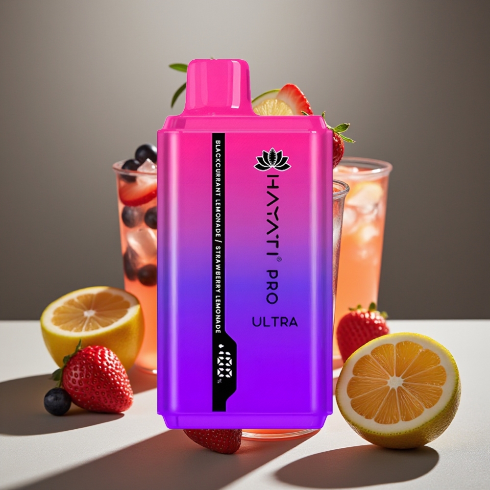 Hayati Pro Ultra 15000 Puffs Svartvinbär Lemonad Jordgubb Lemonad 15000+ puffar 2×12ml