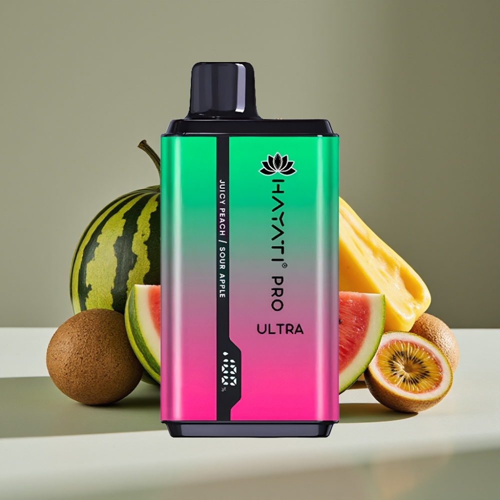 Hayati Pro Ultra 15000 Puffs Vattenmelon Kiwi Passionfrukt 15000+ puffar 2×12ml 2%
