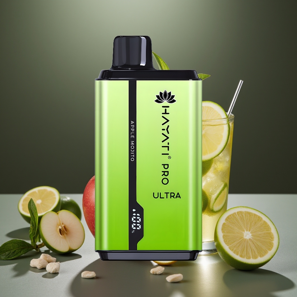 Hayati Pro Ultra 15000 Puffs Äpple Mojito 15000+ puffar 2×12ml 2%