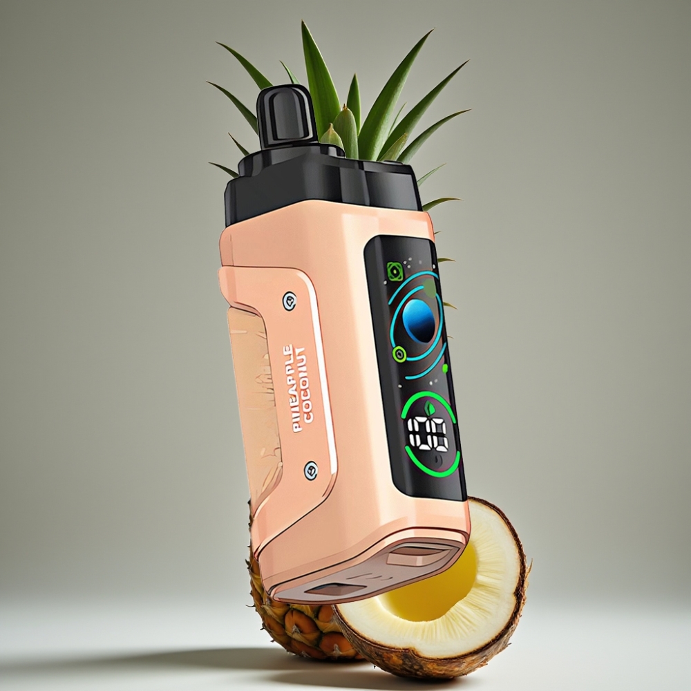 Razz Bar 45000 Puffs Engångsvape Ananas Kokos 45000 puffar, 1.0 Ohm Mesh, Justerbar Luftflöde