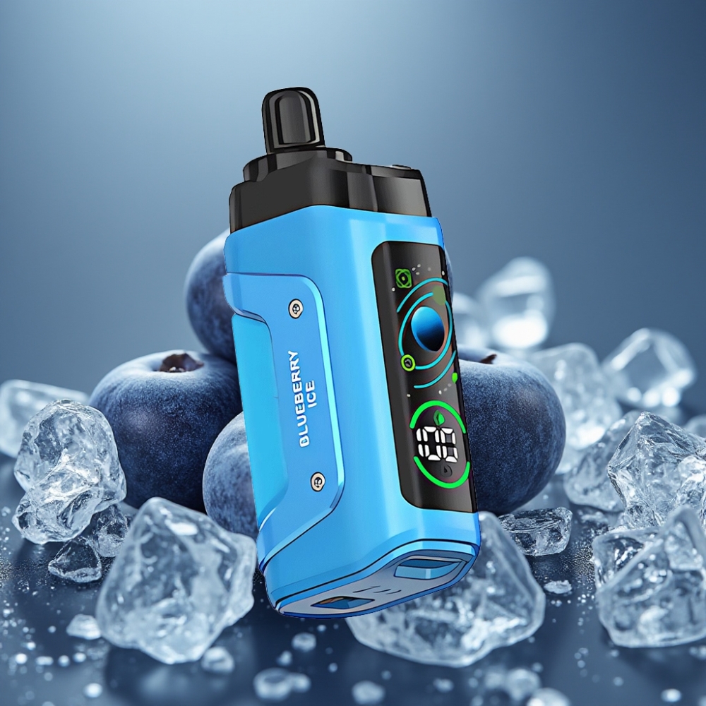 Razz Bar 45000 Puffs Engångsvape Blåbärsglass – 45000 puff, 1.0 Ohm Mesh, Justerbar luftflöde