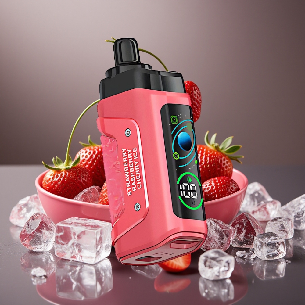Razz Bar 45000 Puffs Engångsvape Jordgubb Körsbär Is 45000 Puffs 1.0 Ohm Mesh Coil Typ-C