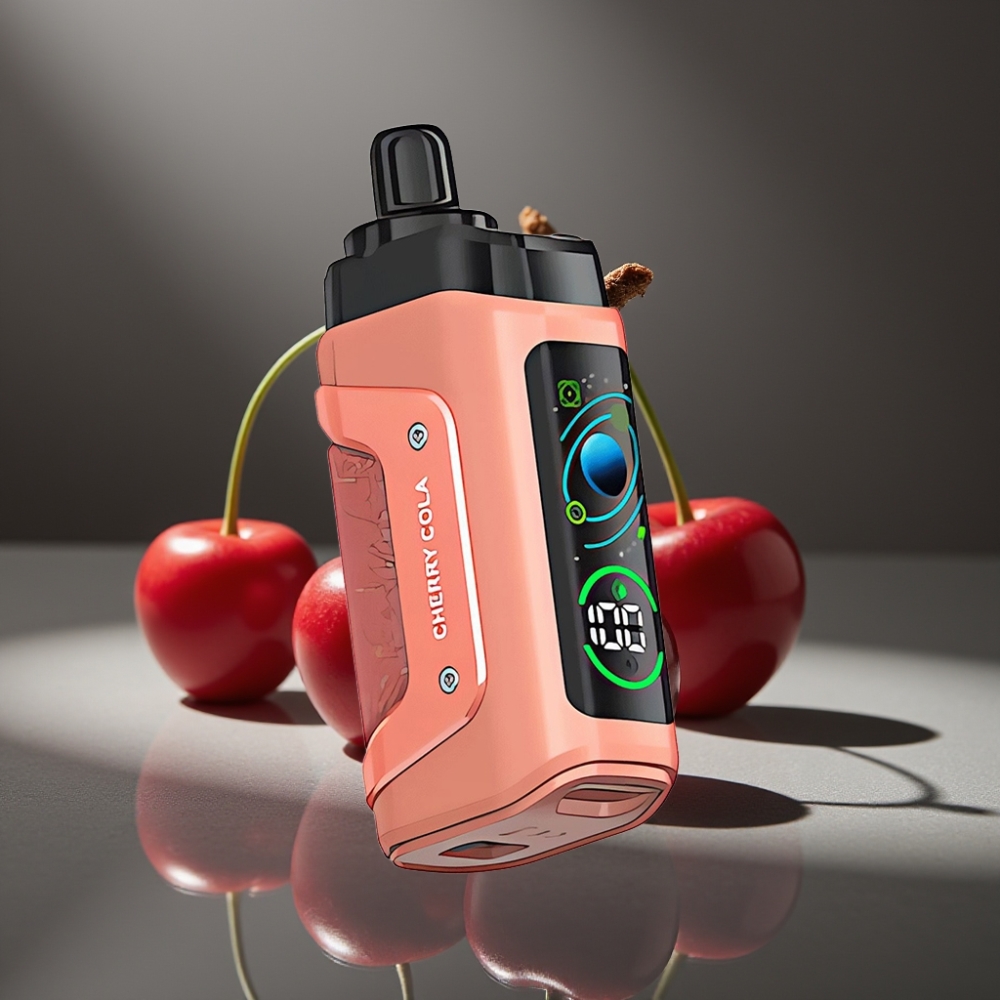 Razz Bar 45000 Puffs Engångsvape KörsbärsCola 45000 Puffar 1.0 Ohm Mesh Coil Adjustable Airflow