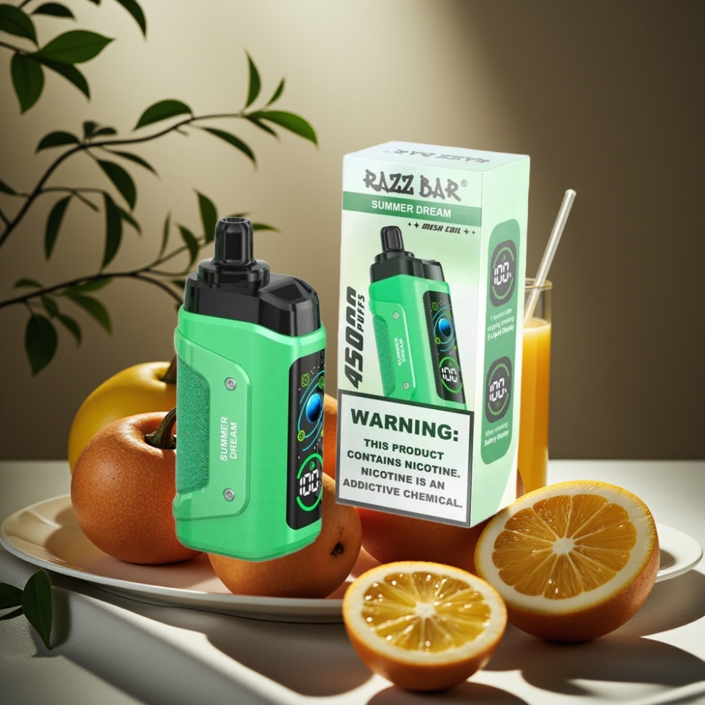 Razz Bar 45000 Puffs Engångsvape Sommardröm 1.0 Ohm Mesh Coil Typ-C