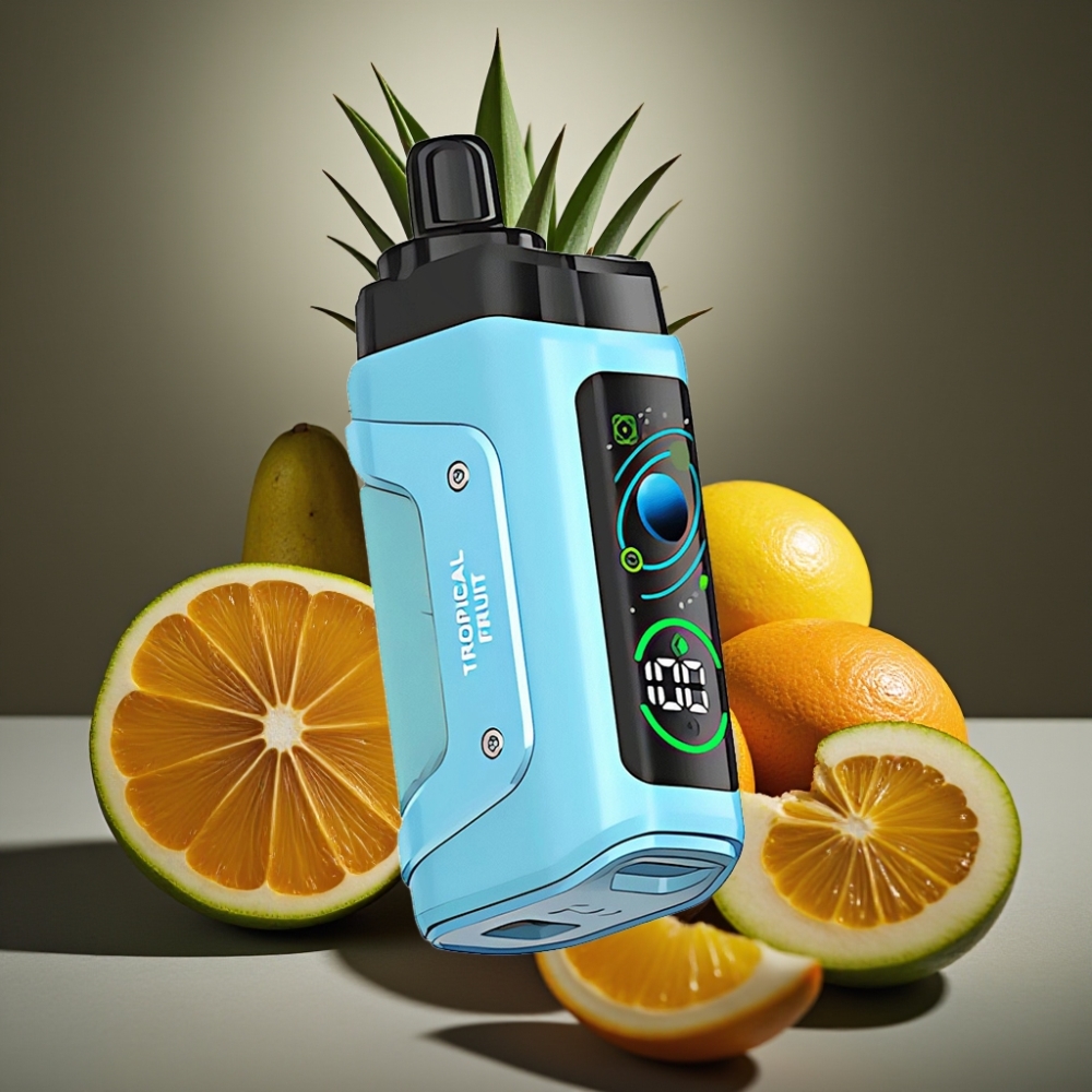 Razz Bar 45000 Puffs Engångsvape Tropisk Frukt 1.0 Ohm Mesh, Justerbar Luftflöde, Typ-C