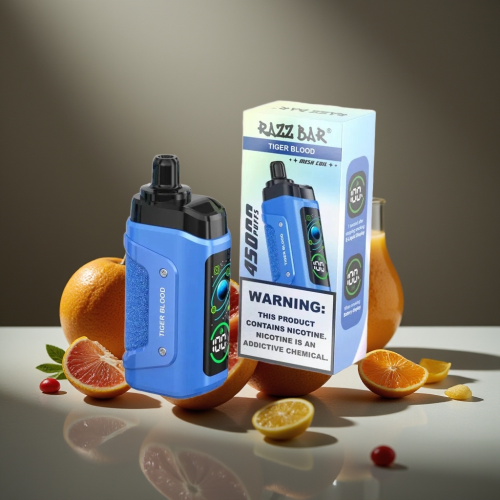 Razz Bar 45000 Puffs Tiger Blod & Razz 650mAh 1.0Ohm 20mg/ml