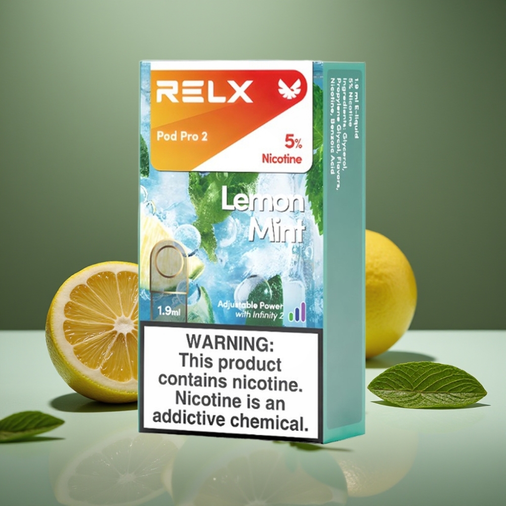 RELX Pod Pro 2 Citronmynta 5% 1.9ml 600 puff vape supplier Sweden