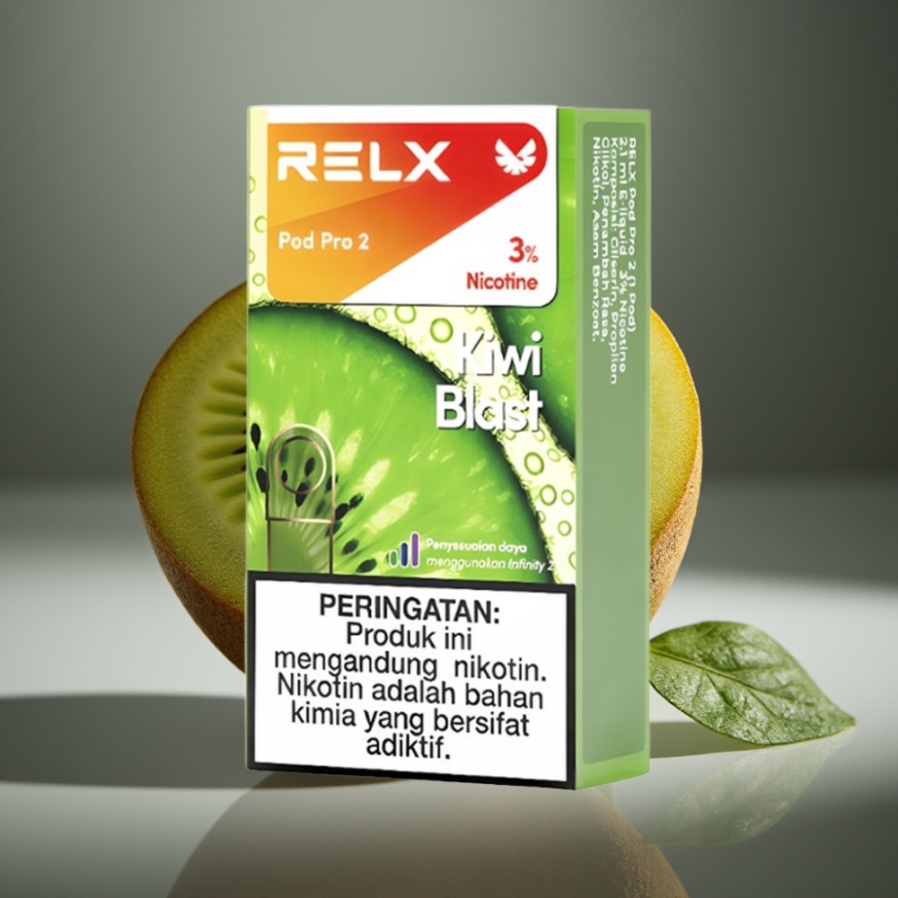 RELX Pod Pro 2 Kiwi Blast – 3% nikotin, 600 puffar, 1.9ml, 3 spänningslägen